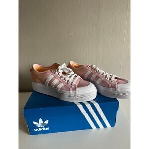 Adidas Originals Nizza Platform Acid Orange Pink Womens Sneakers